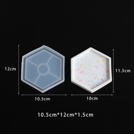 Hexagon coaster template with letter