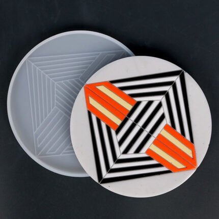 Geometric coaster template